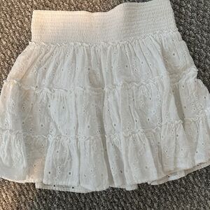American Eagle Outfitters White Eyelet Mini Skirt